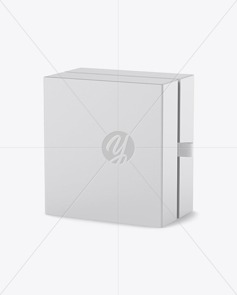 Matte Gift Box Mockup - Half Side View