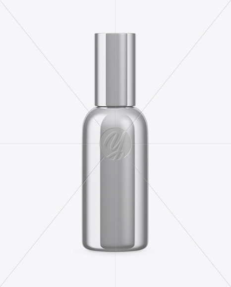 Metallic Cosmetic Bottle Mockup