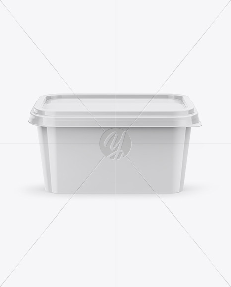 450g Plastic Container Mockup - Front View (High-Angle Shot)