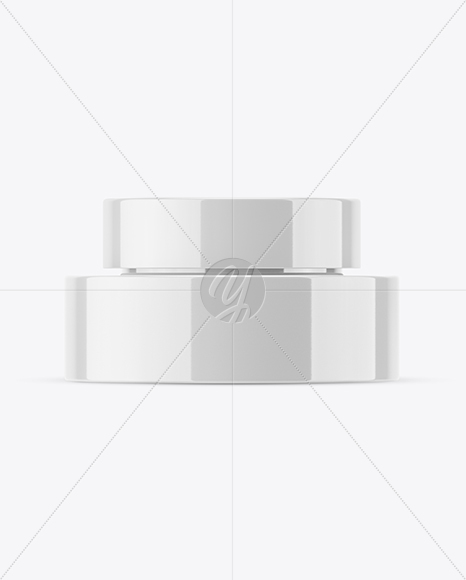 50ml Glossy Plastic Cosmetic Jar Mockup