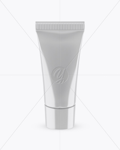 Glossy Cosmetic Tube Mockup (High-Angle Shot)