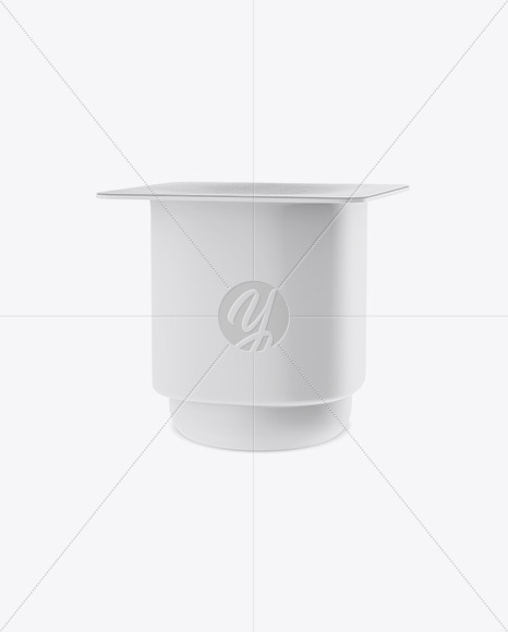 Matte Yogurt Cup Mockup - Half Side View