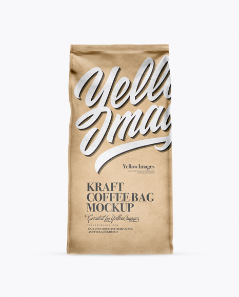 Kraft Paper Coffee Bag Mockup - 16oz+Paper+Coffee+Bag+Mockup+Front+View+In+Bag+Sack+Mockups+On