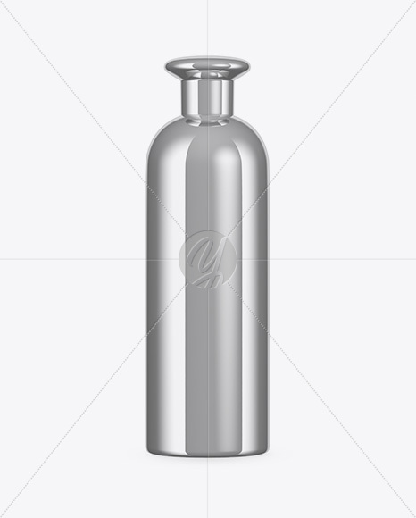 Metallic Cosmetic Bottle Mockup