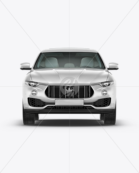 Mid-Size Luxury Crossover SUV Mockup - Front View