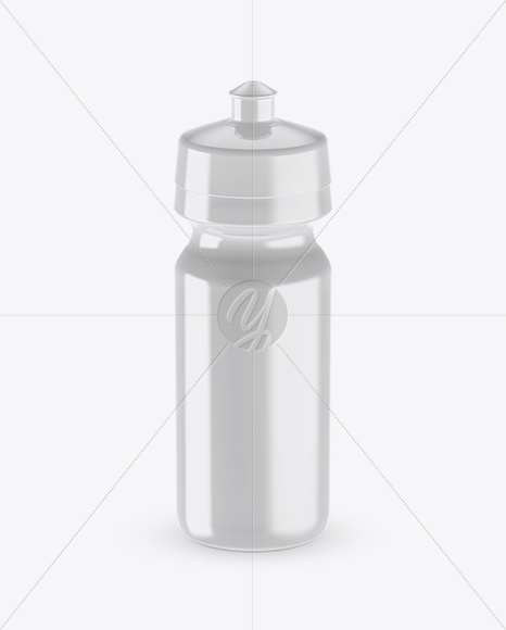 Glossy Sport Bottle Mockup (High-Angle Shot)