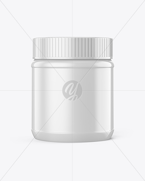 Glossy Plastic Jar Mockup