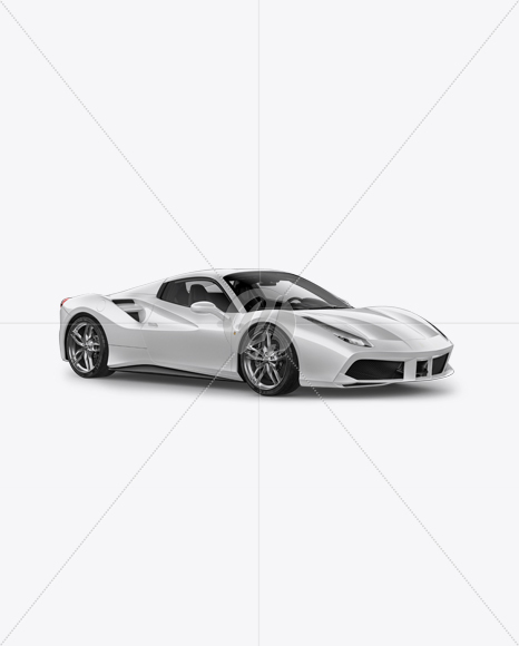 Ferrari 488 Mockup - Half Side View