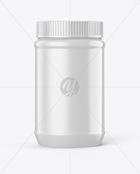 Glossy Plastic Jar Mockup