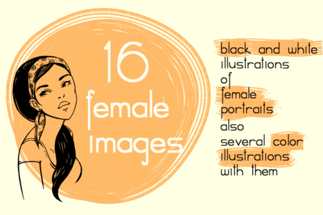 16 female portraits - No ai