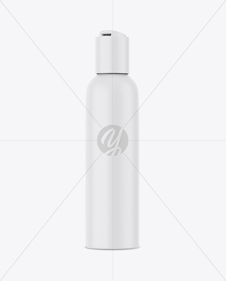 Matte Plastic Press-Cap Cosmetic Bottle Mockup