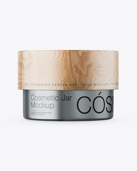 Matte Metallic Cosmetic Jar Mockup