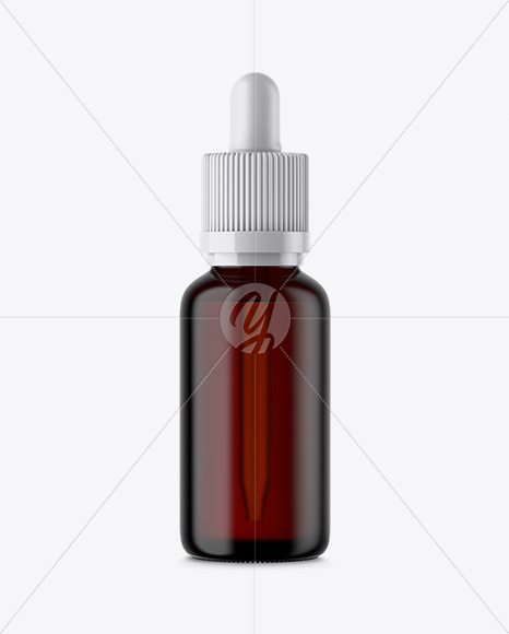 Dark Amber Dropper Bottle Mockup