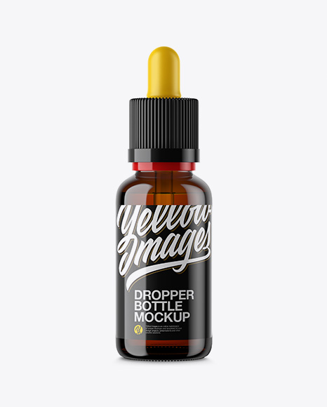 Amber Dropper Bottle Mockup - Glass+dropper+bottle+mockup+/+amber+-+Smarty+Mockups