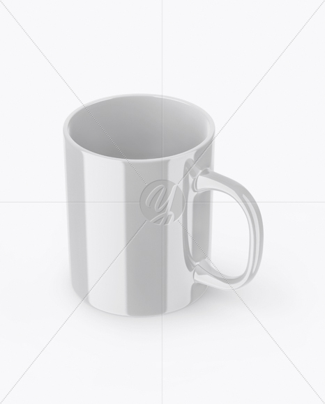 Glossy Mug Mockup (High-Angle Shot)