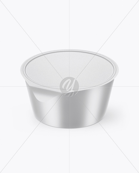 Textured Yogurt Cup Mockup (High-Angle Shot)