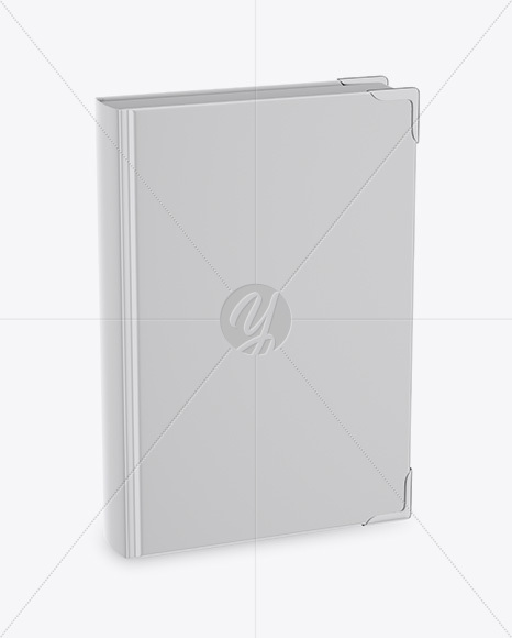 Book W/ Matte Cover Mockup - Half Side View