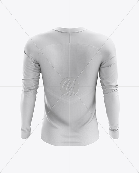 Men’s Soccer Team Jersey LS mockup (Back View) - Free Download Images