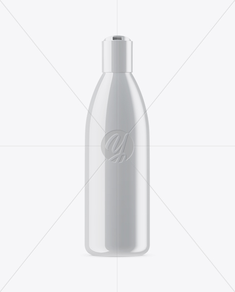 Opened Glossy Cosmetic Bottle Mockup