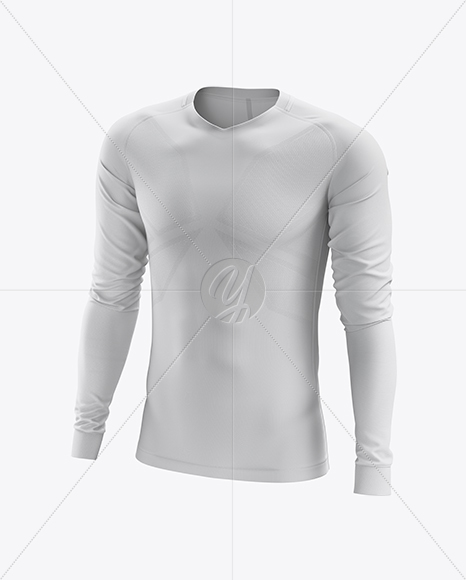 Men’s Soccer Team Jersey LS mockup (Half Side View) - Free Download