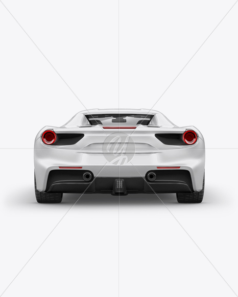 Ferrari 488 Mockup - Back view Ferrari 488 Mockup - Back view