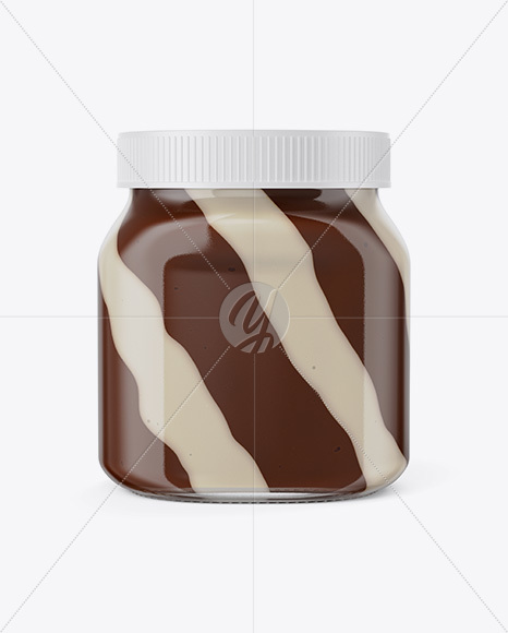 Glass Jar with Mixed Spread Mockup - Front View