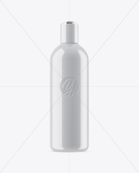 Opened Glossy Cosmetic Bottle Mockup