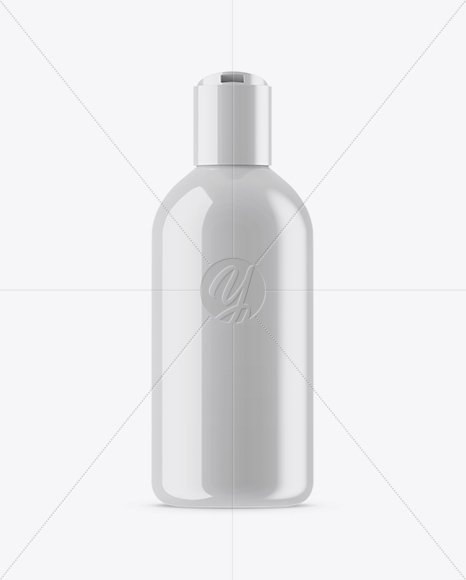 Opened Glossy Cosmetic Bottle Mockup