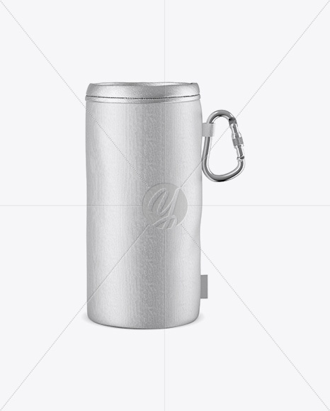 Metallic Bottle Holder Insulator Mockup Metallic Bottle Holder Insulator Mockup