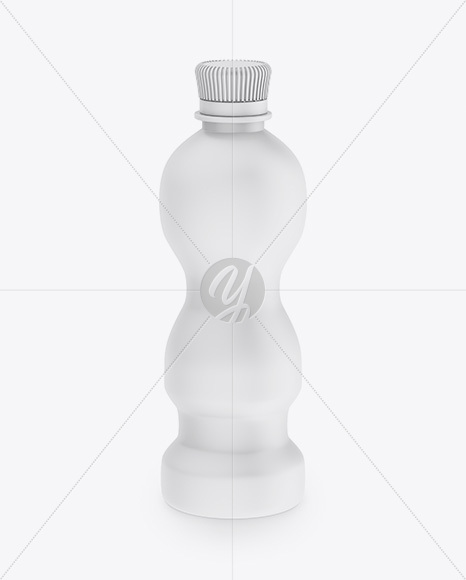 PET Bottle in Matte Shrink Sleeve Mockup