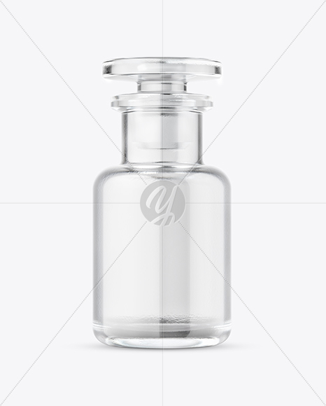 Clear Glass Vodka Bottle Mockup