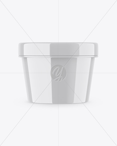 Glossy Container Mockup - Front View