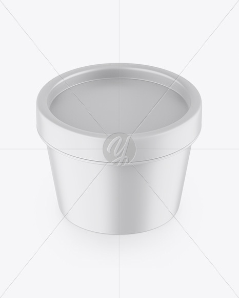 Matte Container Mockup - Front View (High-Angle Shot)