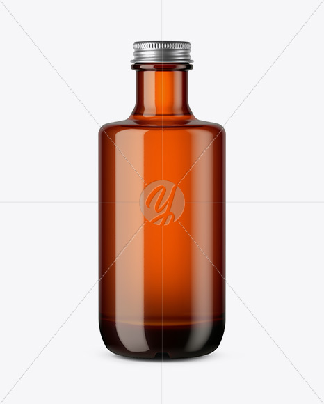 Amber Glass Bottle Mockup