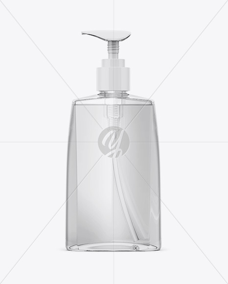 Cosmetic Bottle with Pump Mockup