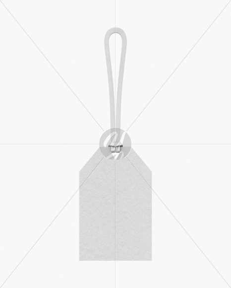 Paper Label With Rope Mockup