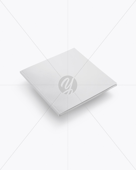 Square Magazine Mockup - Half Side View