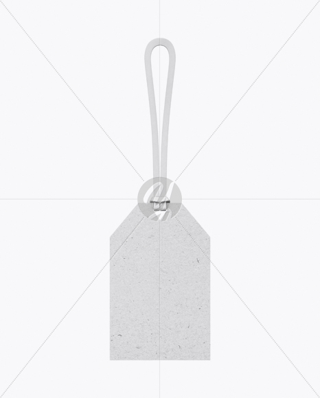 Paper Label With Rope Mockup