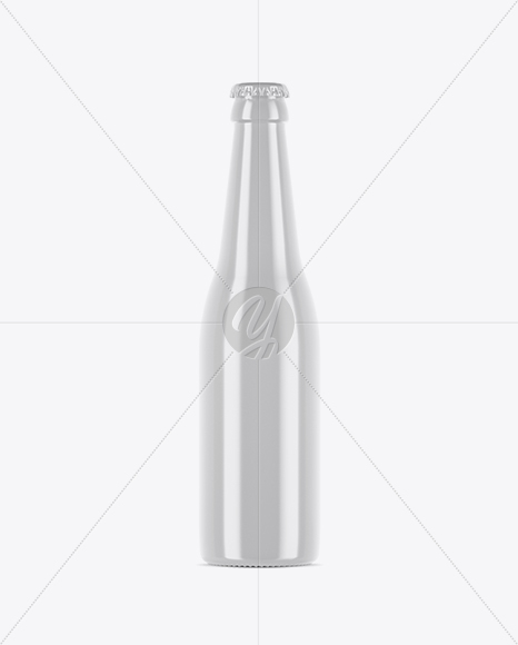 Glossy Ceramic Beer Bottle Mockup