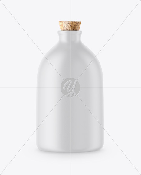 Matte Bottle With Cork Mockup