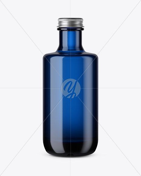 Blue Glass Bottle Mockup Blue Glass Bottle Mockup