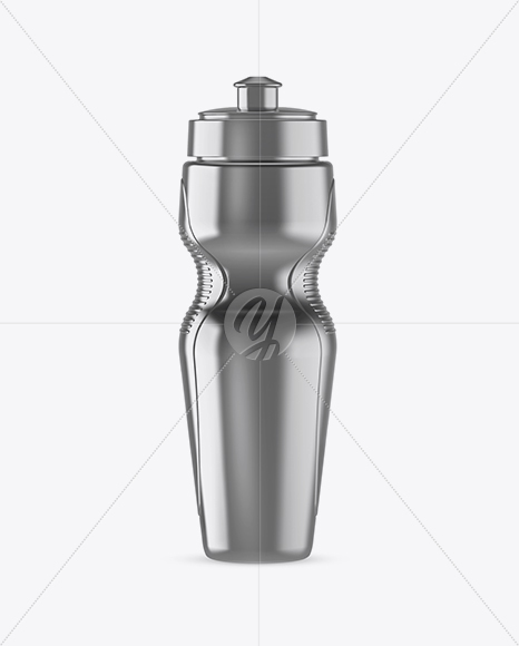 Metallic Sport Bottle Mockup
