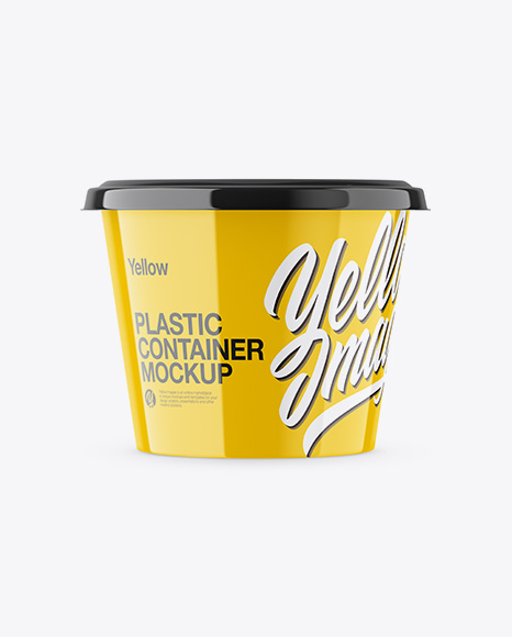 Glossy Plastic Container Mockup