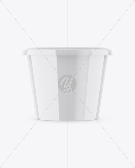 Glossy Plastic Container Mockup