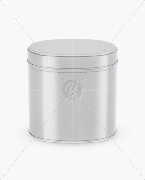 Matte Oval Tin Box Mockup (High-Angle Shot)