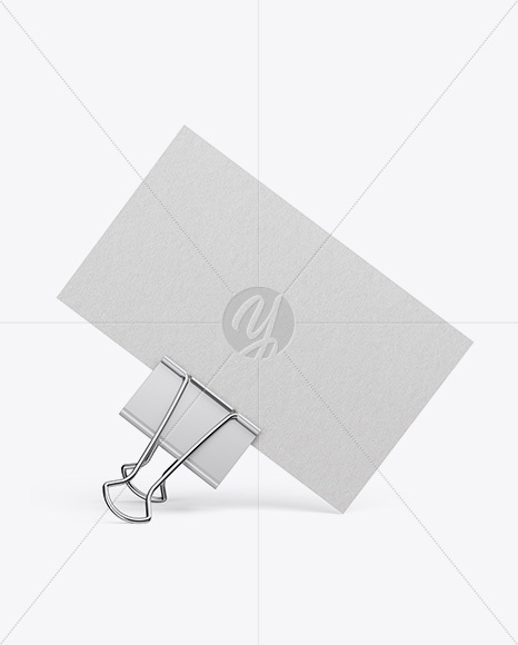 Textured Business Card With Binder Mockup