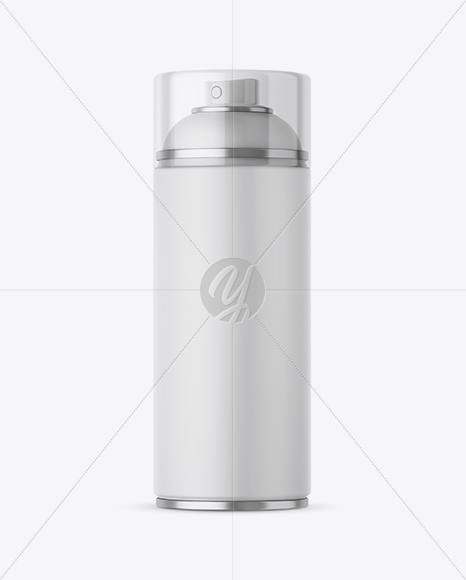 Matte Spray Can With Transparent Cap Mockup