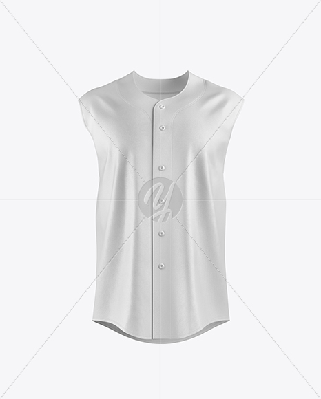 Baseball Sleeveless Shirt Mockup - Front View