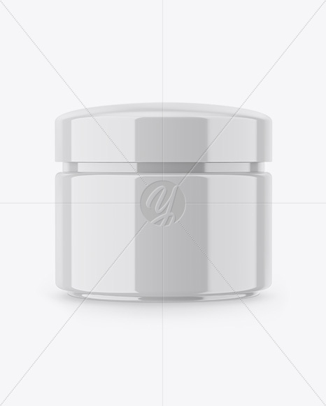 Glossy Cosmetic Jar Mockup Glossy Cosmetic Jar Mockup