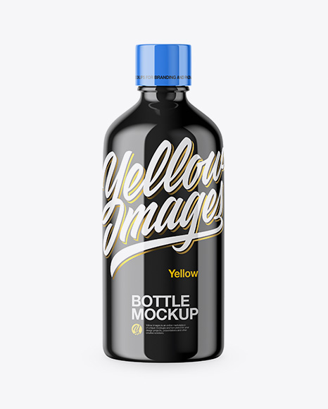 Glossy Plastic Bottle Mockup